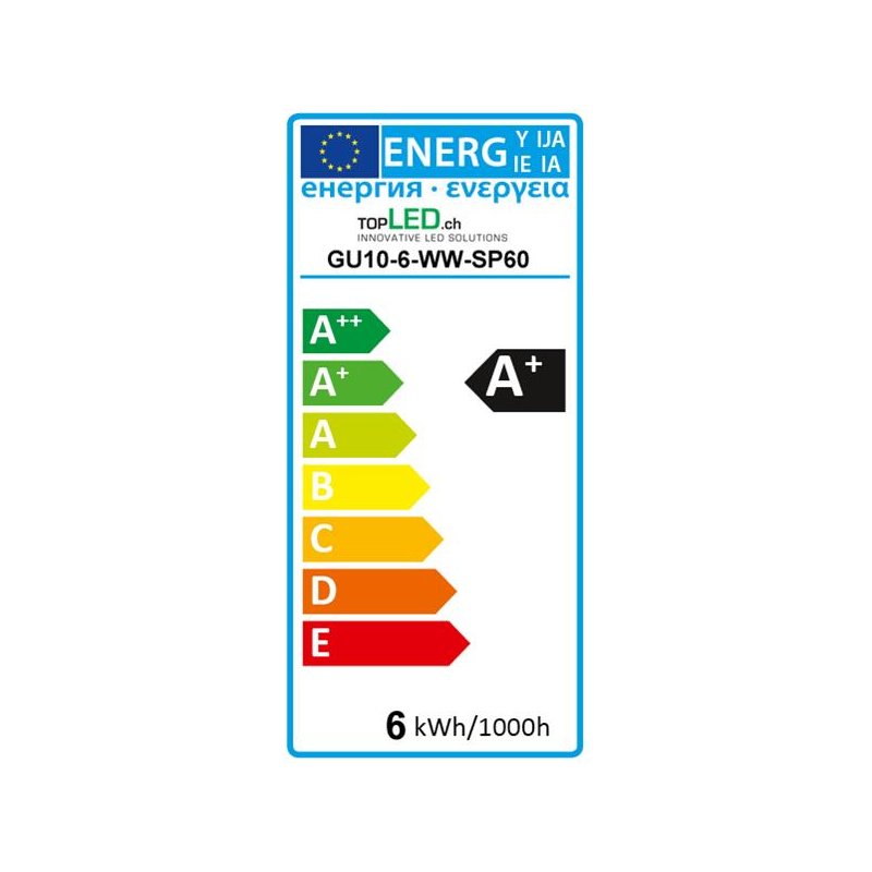 6W GU10 LED Spot dimmbar 60° Abstrahlwinkel, CHF 17.90